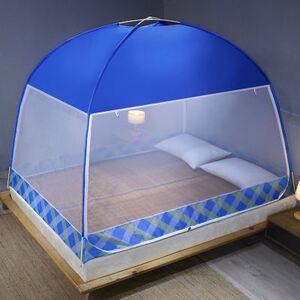 蒙古包蚊帐18m床15米单双人家用防尘纹帐12学生免安装折叠防摔