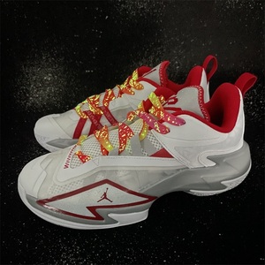 适配aj1 take3 pf篮球鞋威少3简版白红国内版红黄泼墨夜光鞋带