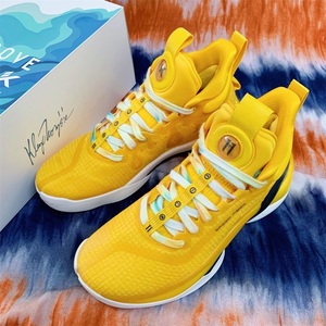 适配安踏kt7 氮科技实战篮球鞋黄色固若金汤腰果花鞋带