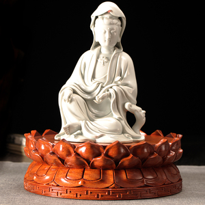 佛像座台观音菩萨莲花底座供奉红木加高莲花座佛台木头神像座红檀