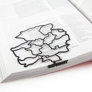 乌克兰设计师dmitriy 金属黑色地理旅行阅读礼物书签 德国地图