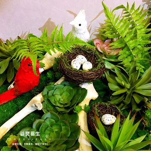 树枝装饰假树干支diy枯树枝小号大号白色鸟巢原生态创意仿真鸟巢