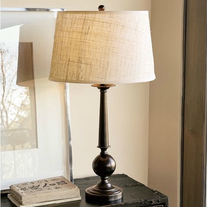 美式复古铁艺台灯北欧客厅书房卧室床头灯氛围台灯简约样板房装饰