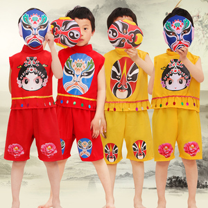 新款戏曲儿童京韵俏花旦舞蹈演出服好儿郎说唱脸谱服装京剧表演服