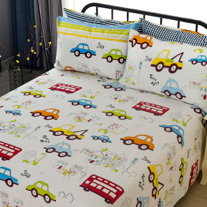 定做 儿童床单单件纯棉卡通幼儿园1.2米1.5m床宝宝男孩单人床被单