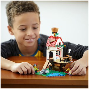 三合一创意百变城市树屋宝藏海盗船车兼容乐高拼搭积木玩具31078