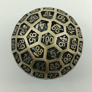 金属镂空d100多面体克苏鲁coc跑团骰子trpg桌游大色子