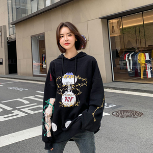 时代少年团tnt同款韩都衣舍黑色卫衣马嘉祺宋亚轩应援服情侣上衣