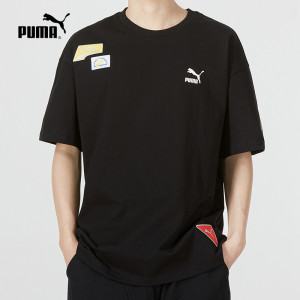 puma彪马短袖男女同款22夏季休闲透气logo印花徽章运动t恤537038