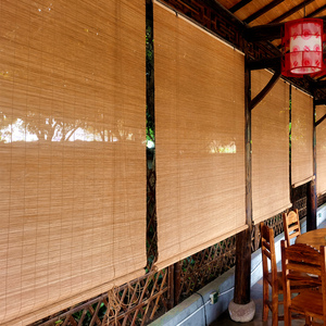 定制竹帘卷帘窗帘遮阳遮光防晒阳台餐厅饭馆茶室民宿日式竹帘子