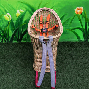 婴儿背篓竹编宝宝背筐小孩背箩娃娃凉背竹藤背椅手工四川儿童背篼