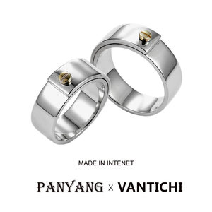 [VANTICHI正品]经典螺丝光面银戒指 男 女 简约简洁简单光身指环