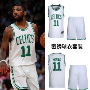 凯尔特人欧文刺绣球衣11号篮球服套装背心加短裤全套团队定制男女