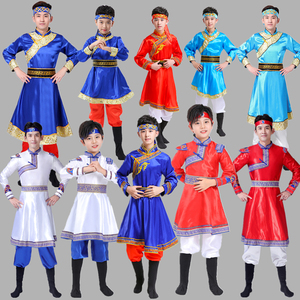 蒙古舞服装男蒙族演出服成人筷子舞现代男士舞蹈服饰表演服内蒙古