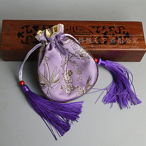 【饰倾天下】复古抽拉袋绸缎包文玩串珠锦囊古装汉服钱包钱袋荷包