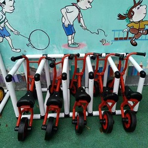 幼儿园停车位三轮车收纳架儿童平衡车自行车车架早教收纳柜储物柜