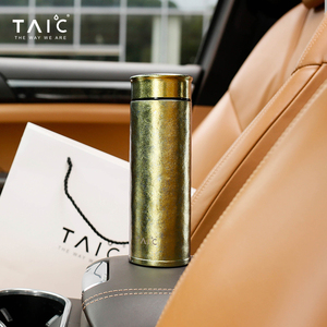 TAIC保温杯钛杯养生杯子高档商务车载便携户外泡茶水杯钛金属健康