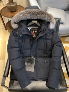 加拿大剪刀羽绒服quebec银狐毛领户外工装男女款滑雪服鹅绒外套