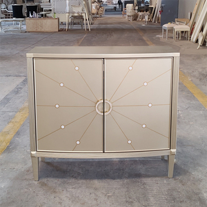 美式乡村实木进门鞋柜现代简约门厅一体香槟色艺术储物收纳小柜子