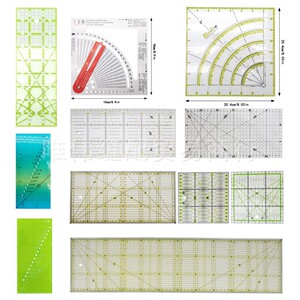 立裁定规缝份尺服装尺缝纫diy多款亚克力拼布尺切割布艺工具服装