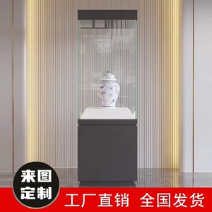 现货模型展示柜台玉器展柜玻璃柜子透明陈列柜单品展览文物定制柜