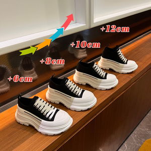 【X先生】隐形内增高厚底帆布鞋女鞋8公分12厘米10cm小码33小个子