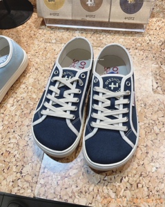 韩国代购 直邮 otz 丑萌鞋 方头鞋 泡泡鞋 男女 帆布鞋 深蓝 布鞋