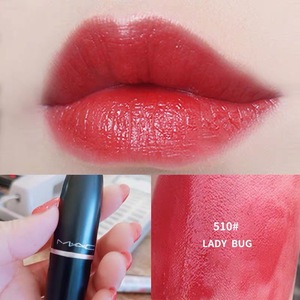 魅可正品现货mac510lady bug元气满满番茄草莓红滋润型子弹头口红