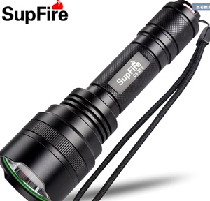 supfire神火强光手电c8-t6/r5/xpe强光手电筒c8升级版强光远射型