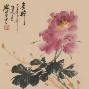 名家字画捡漏原创手绘仿古字画牡丹国画小品原稿真迹斗方挂画装饰