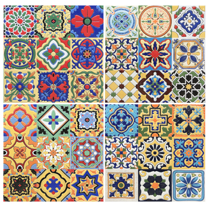 亮面小花砖北欧地中海风格花片花园砖楼梯砖卫生间地砖300x300