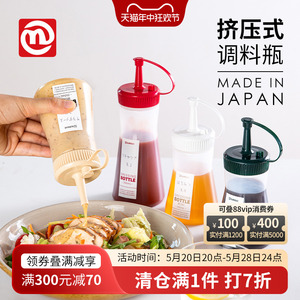 NAKAYA日本进口挤酱瓶蜂蜜分装瓶家用番茄酱挤压瓶厨房酱油调料瓶
