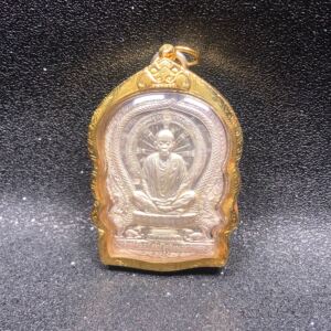 龙婆坤 2537 骑鹿自身 纯银 金壳带卡