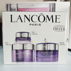 lancome兰蔻3d立体三件套塑颜紧致雪花霜50ml 晚霜50ml 眼霜15ml