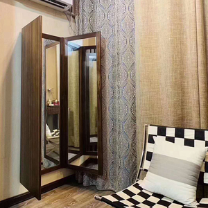 000人付款天猫楷模家具f11卧室穿衣镜胡桃木镜子多功能