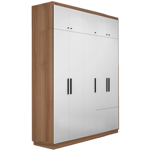 掌上明珠四五门大衣柜简约现代卧室高顶柜衣柜平开门推拉门衣柜68