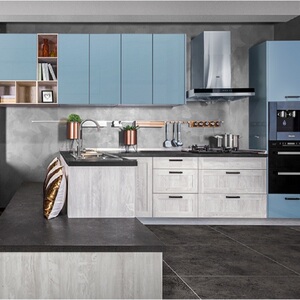 德贝厨柜 定制橱柜 现代简约 新中式 拼框 (汉诺威)