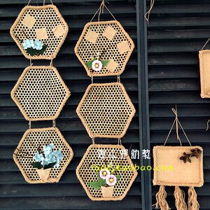 幼师口袋新品六角竹片主题挂饰幼儿园墙面走廊吊饰作品背景框装饰