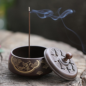 纯铜香炉小号把玩袖珍迷你家用香薰炉室内线香插香座塔香香托随身