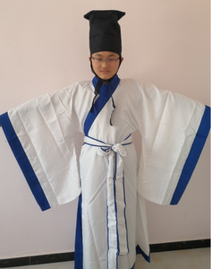 汉服孔子服装唐装婚服书生毕业典礼成人礼国学班服改良版朱子深衣