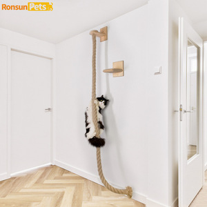 猫爬架顶天立地猫架通天猫抓柱猫树大型猫咪爬绳吸盘式墙上猫跳台