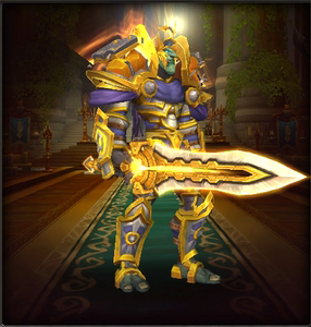 魔兽世界奥迪尔武器幻化双手剑坚贞者的流光之刃耀光美德之刃