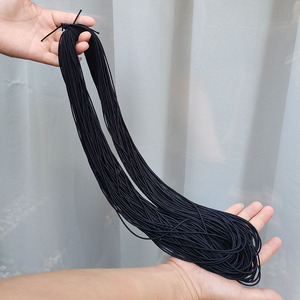 2mm发绳diy配件高弹力细皮筋线黑色手工绳子头绳制作儿童发饰材料