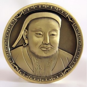 成吉思汗纪念章硬币花钱收藏蒙古帝国可汗像章民族纪念品收藏品