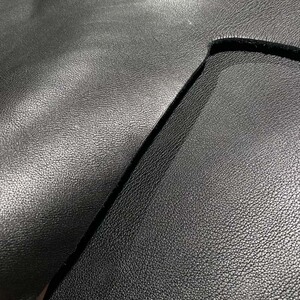 意大利进口黑色napa纳帕 整张头层小牛皮 手工diy真皮皮料