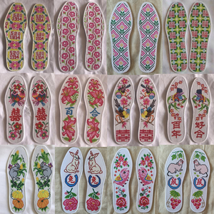 00小隆百货购物淘宝纯手工小格子布细网格空白板五层全棉十字绣鞋垫