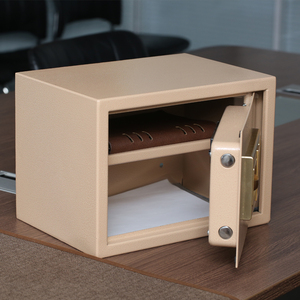 带锁铁盒大号钱箱加厚保险箱家用小型墙壁储物箱 办公收纳密码盒