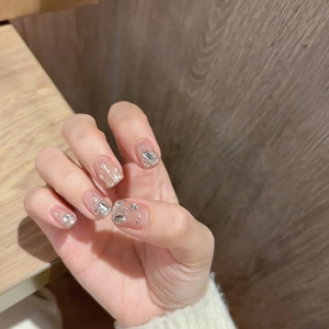 美甲贴钻假指甲片成品