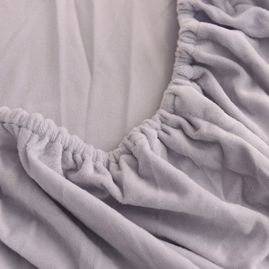 珊瑚牛奶水晶法兰绒床笠2021年冬季床罩单件新款冬天加绒加厚保暖