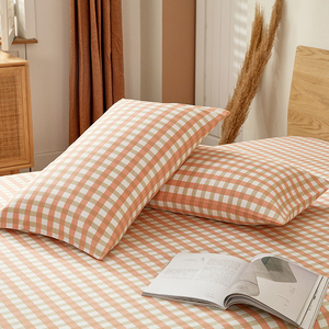 老粗布纯棉枕套100全棉枕头套一对夏纯棉48cmx74cm夏天夏凉透气